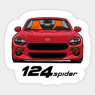 Fiat 124 Spider - Red Sticker